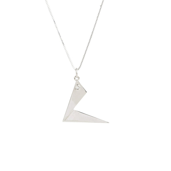 Pingente Origami C Ouro 2,5 cm
