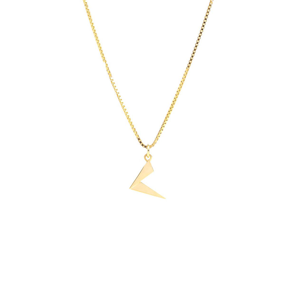 Pingente Origami C Ouro 1 cm