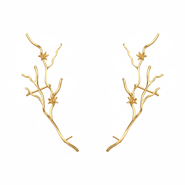 Brinco + Earcuff Galho XX