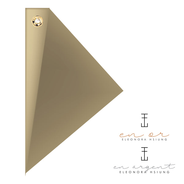 Pingente Origami D Ouro 2,5 cm