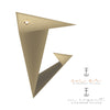 Pingente Origami G Ouro 2,5 cm